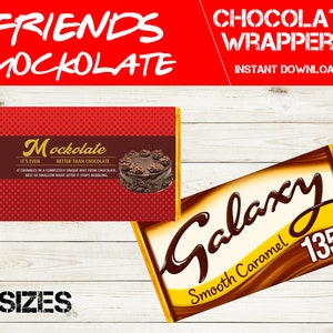 TV Show Friends gift - Friends Mockolate wrapper - Friends Candy wrapper - Friends inspired Chocolate bar wrapper - Friends Birthday favor