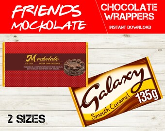 TV Show Friends gift - Friends Mockolate wrapper - Friends Candy wrapper - Friends inspired Chocolate bar wrapper - Friends Birthday favor