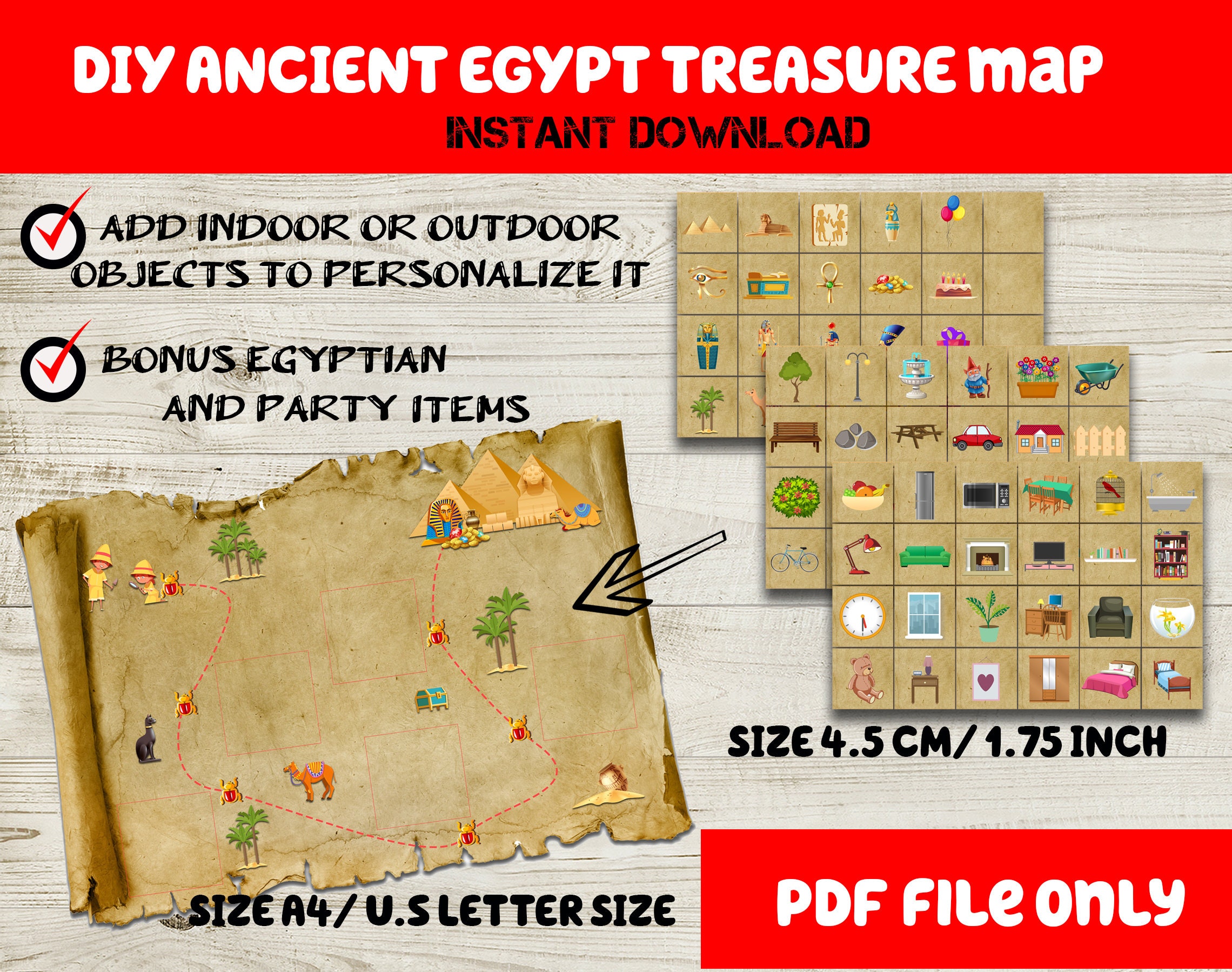 DIY Ancient Egypt Treasure Map Egyptianthemed Activity Printable