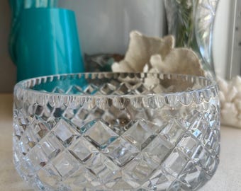 Vintage Heavy Cut Tyrone Crystal Bowl/vase /candy Bowel/dry