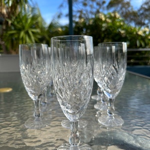 Crystal Champagne Glasses, Vintage Crystal Glasses, Quality Crystal Set of 10 Glasses Perfect for large party Set of 10 Glasses