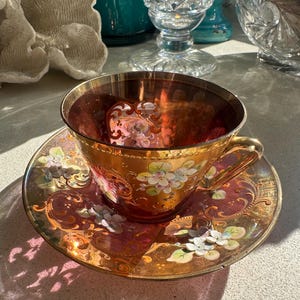 Murano Glass Tea Cup Set - Etsy