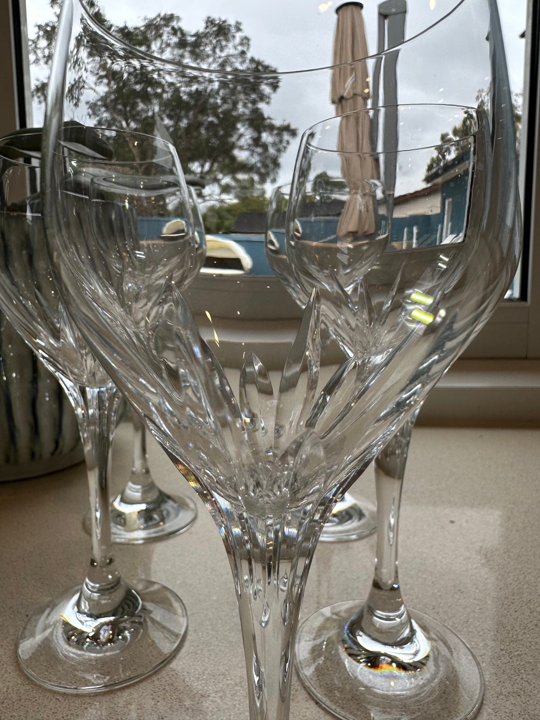 Zwiesel Crystal Wine Glasses Set of 6 Vintage Circ 1989 Etsy