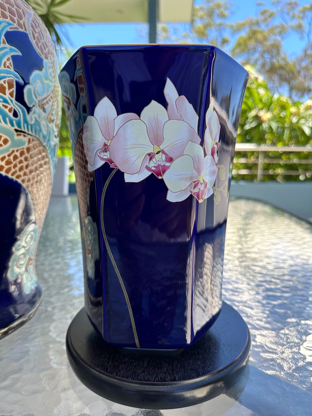 h462☆美品☆香蘭社☆花瓶☆壺☆金彩☆磁器☆コバルトブルー☆ il_1080xN.5692564500_a958.jpg