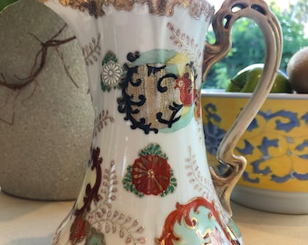 Bule de café japonês antigo do período Meiji Kutani