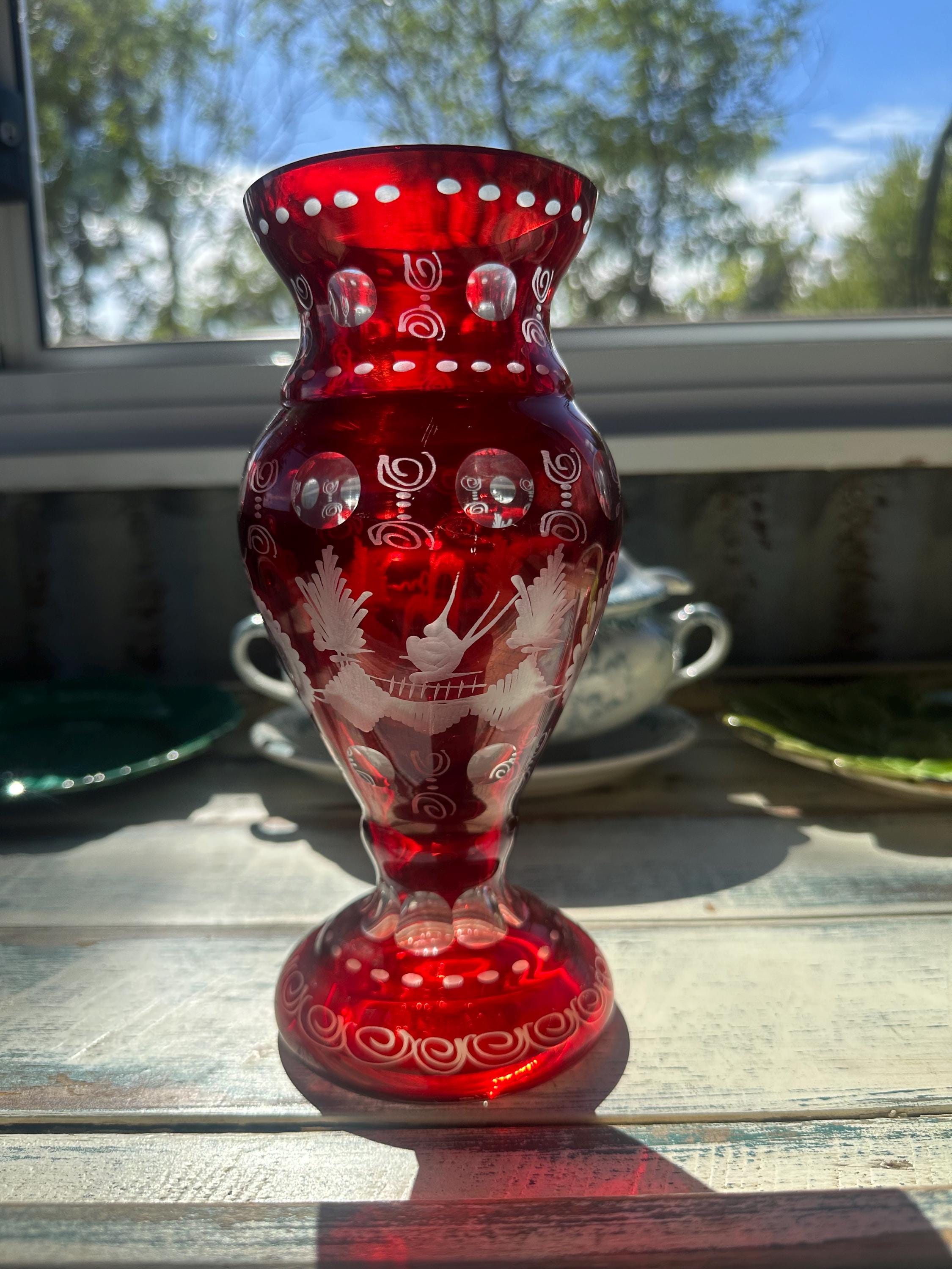 Czech bohemian vase - Etsy 日本