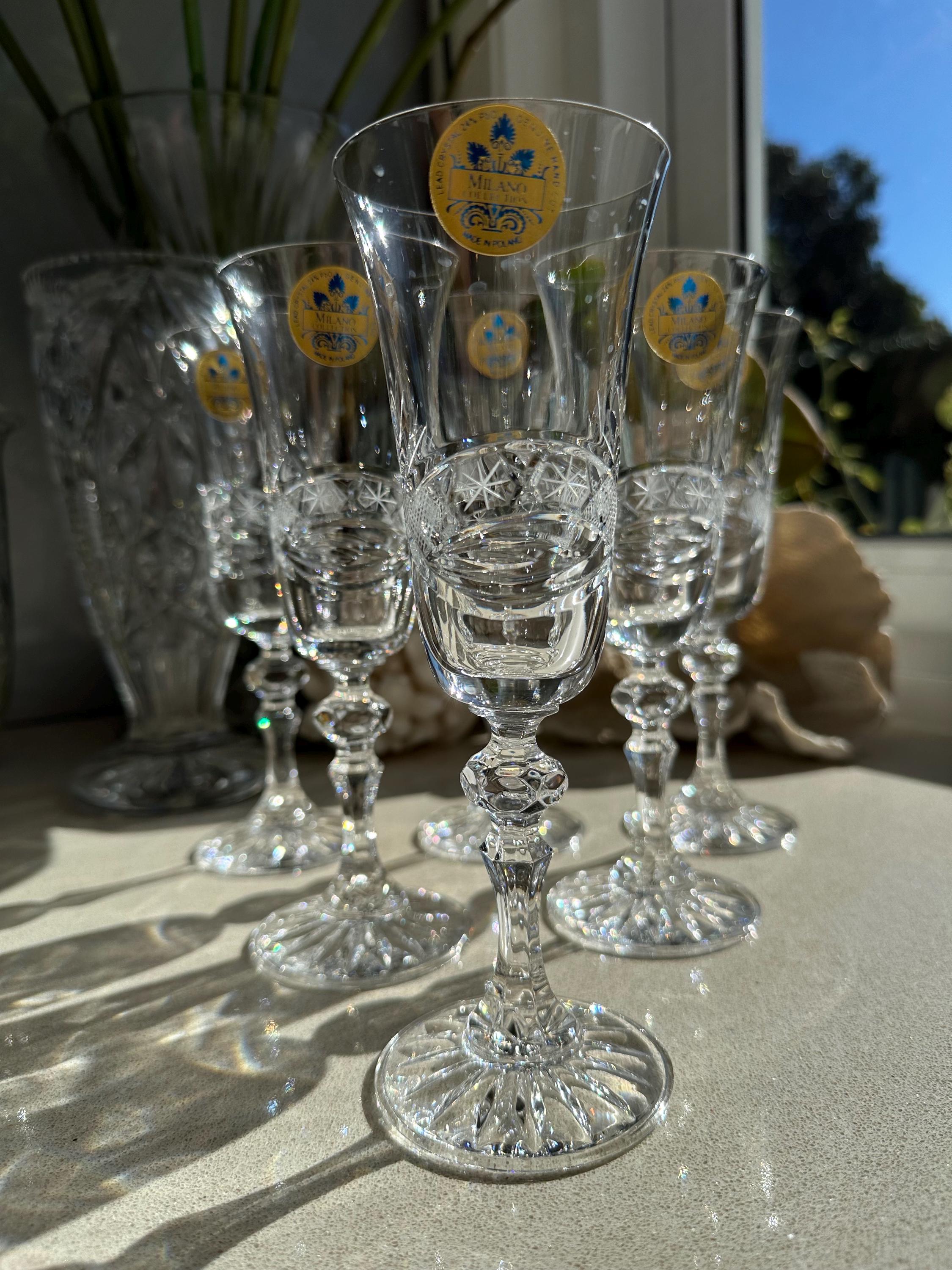 lead crystal champagne glasses