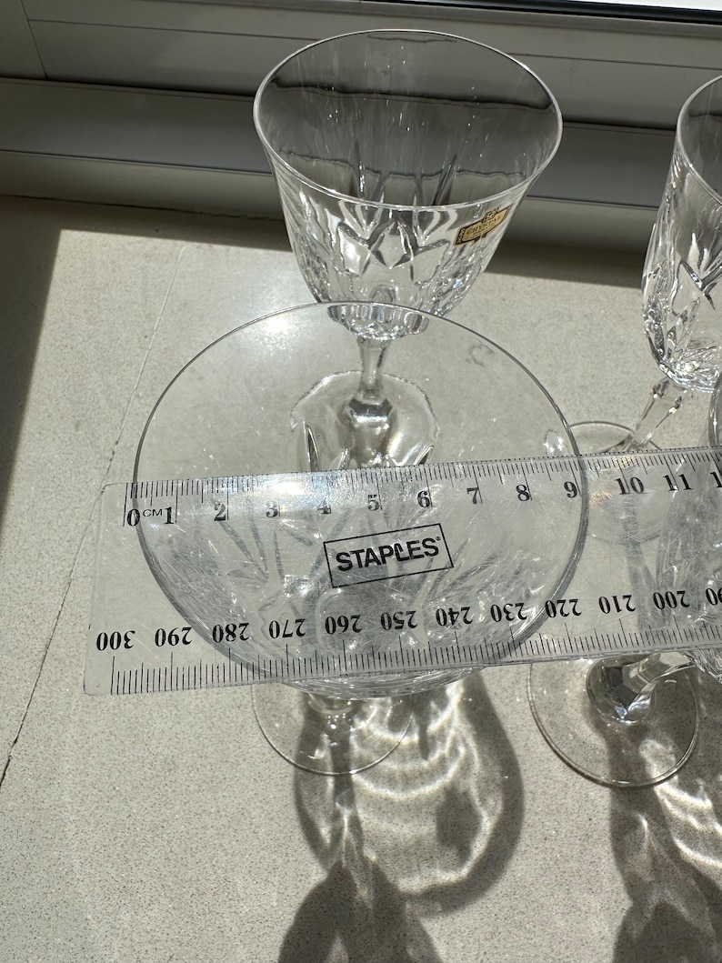 Crystal Wine Glasses Vintage Crystal Zajecar Made in Yugoslavia Wine