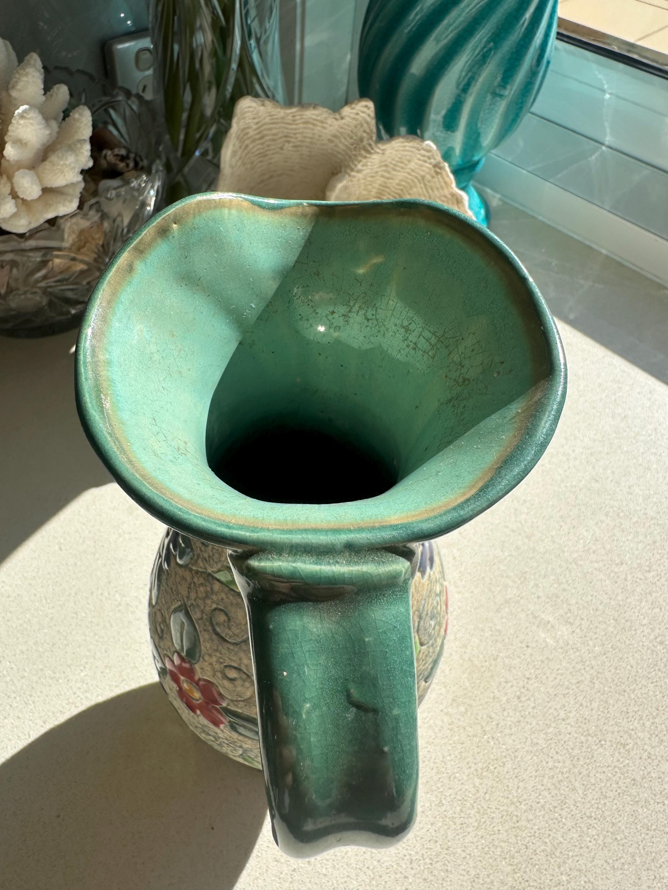 ヴィンテージの日本製花瓶（ピッチャー）｜マジョリカ焼き 1940～60