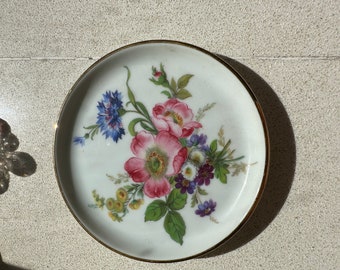 West German Furstenberg Mini Plate Floral Design