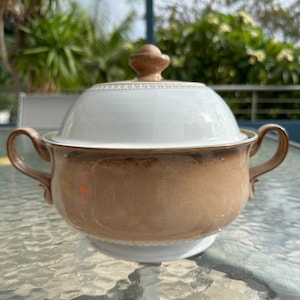 Vintage Denby Langley Seville Casserole Dish: Large Lidded Tureen