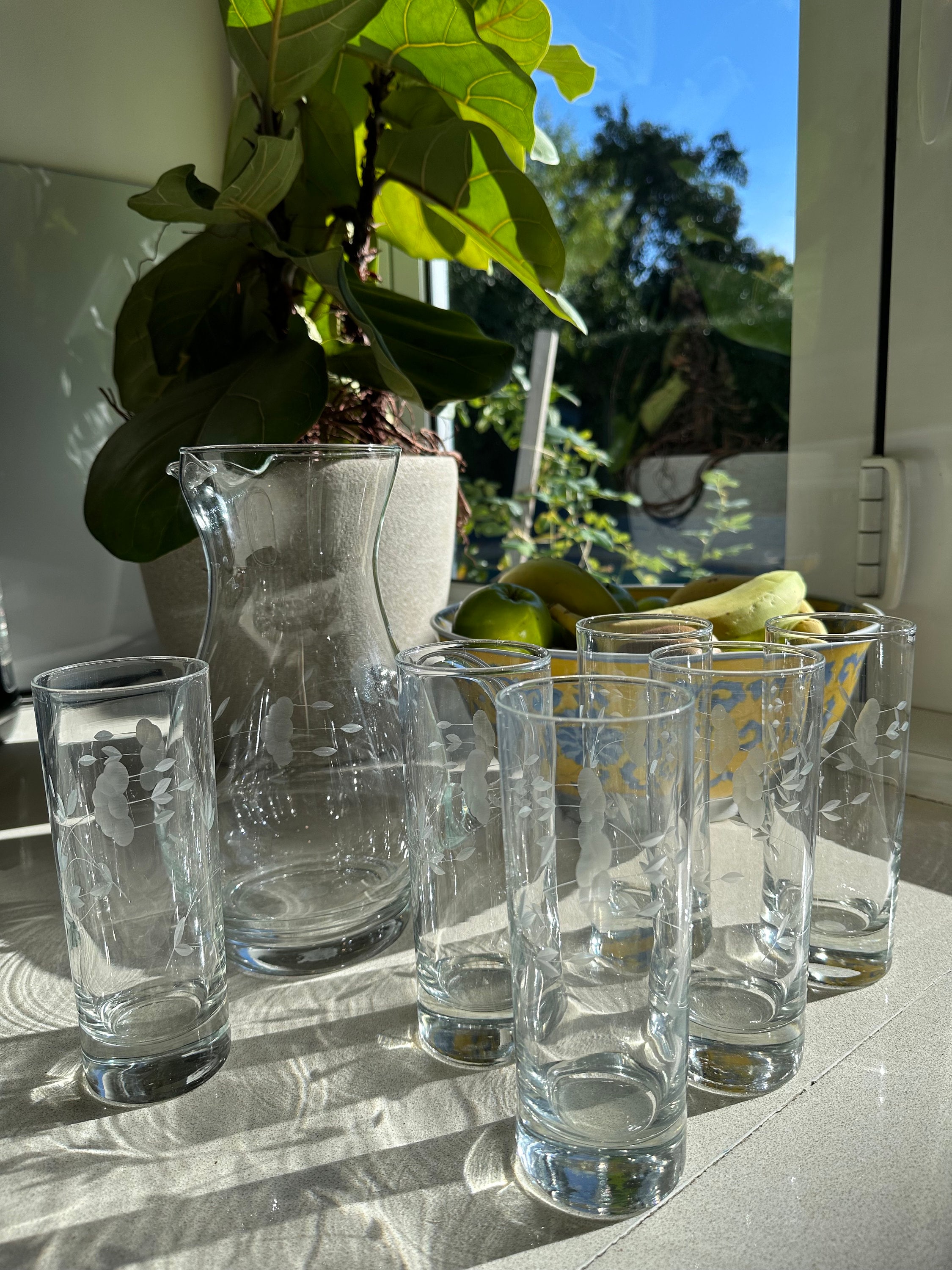 Glassique Cadeau Vintage Pineapple Lowball Glasses for Gin and Rum Cocktails | Set of 4 | 10 oz Heavy Crystal Short Old Fashioned Rocks Tumblers for