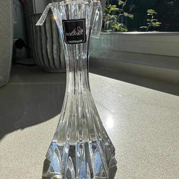 Rogaska Crystal Candle Holder Etsy