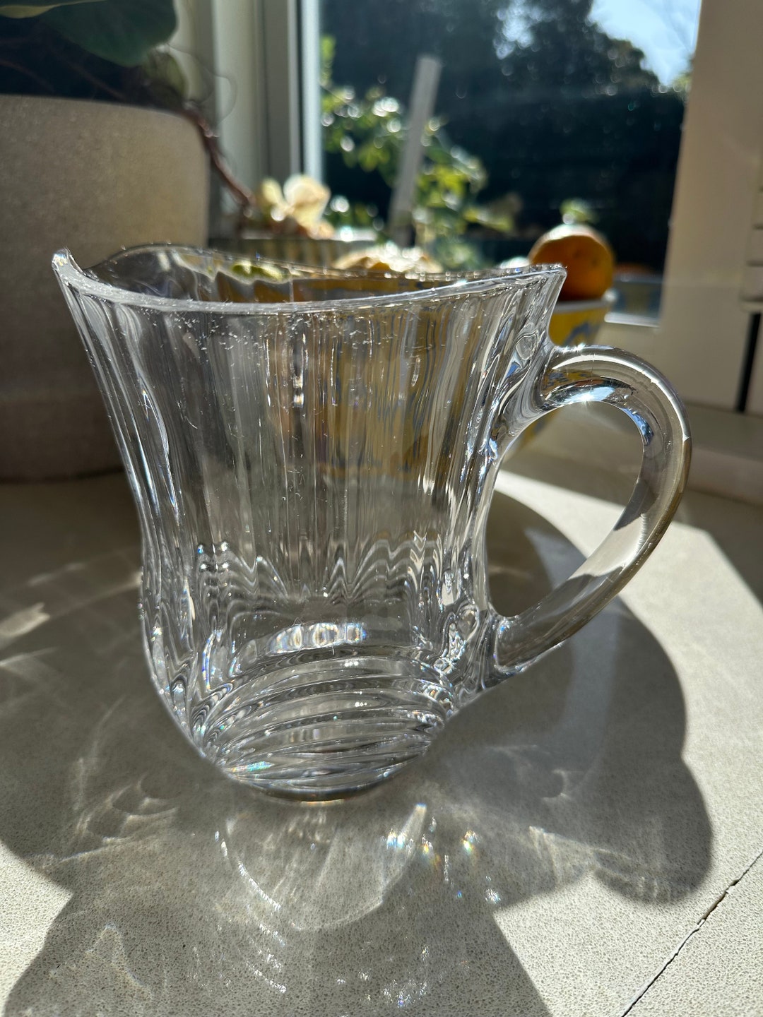 Jug, Decanter Glass With Handle, 18th Century