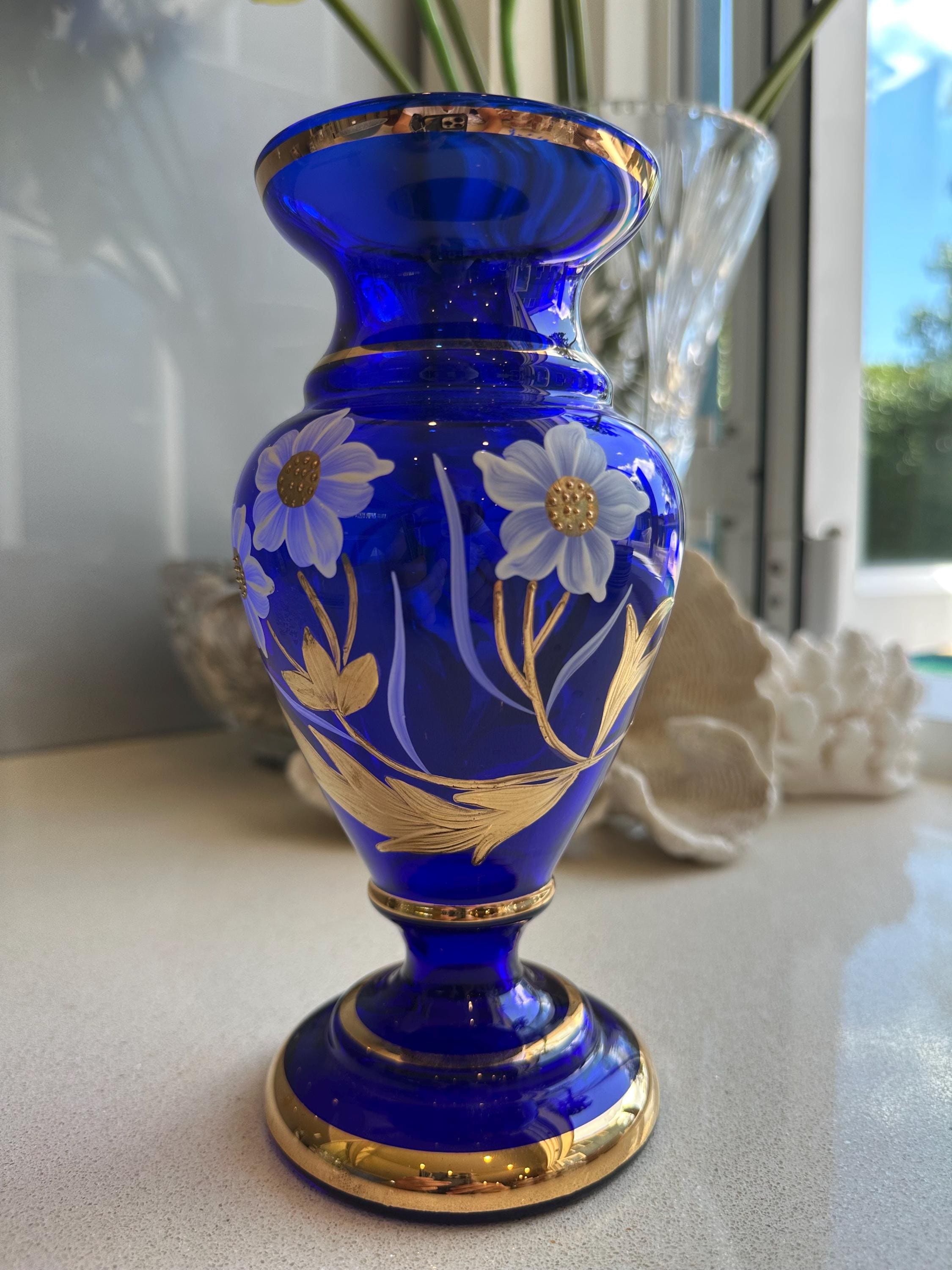 青紫色 陶器 花瓶 高さ21cm 【公式通販】