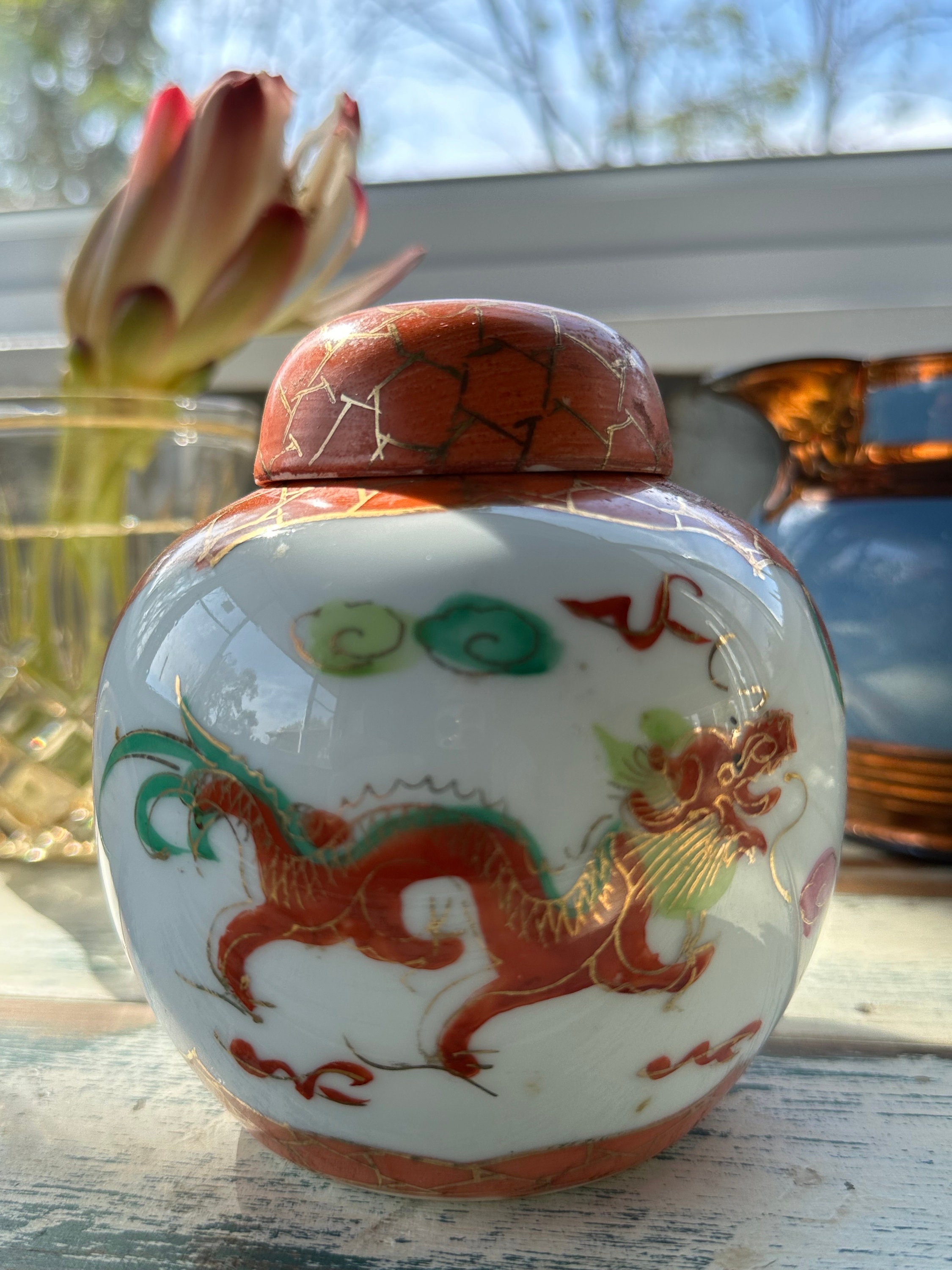 花瓶 壺 花柄 蝶 水色 レトロ アンティーク 花瓶 壺 花柄 蝶 ピンク