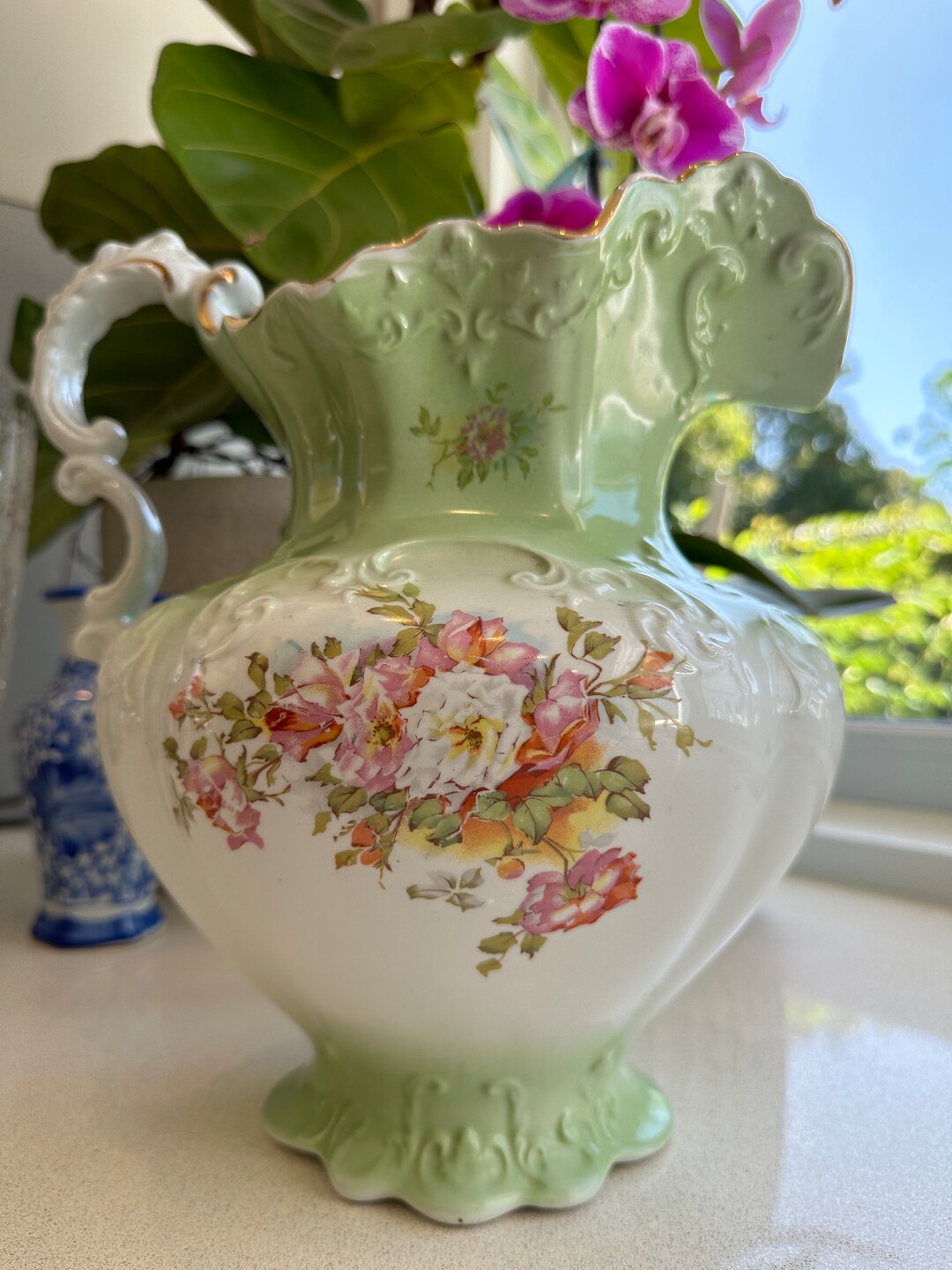 Antique Large Water Jug Royal Semi Porcelain Wedgwood & Co Etsy