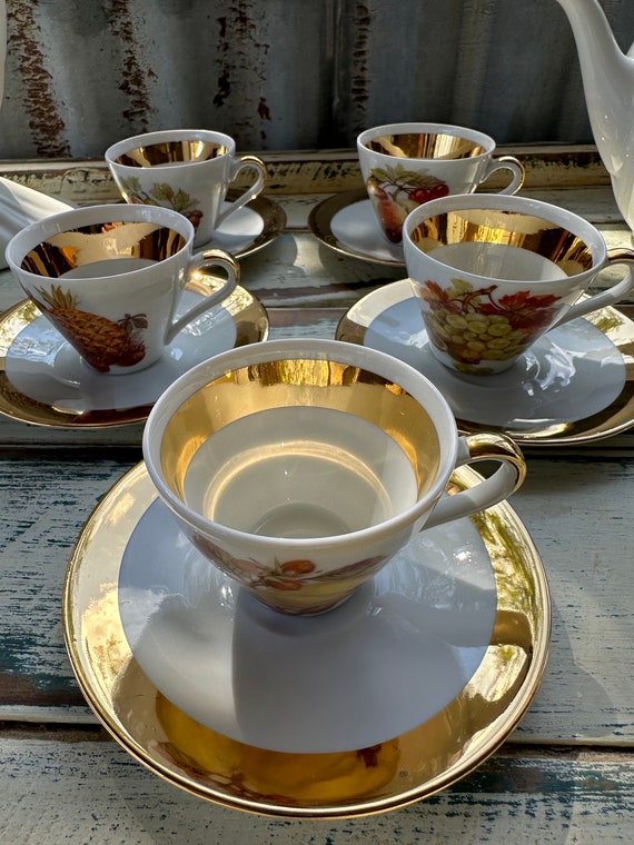 ドイツアンティーク Bavaria ババリア 金彩 カップ&ソーサー 6客セット