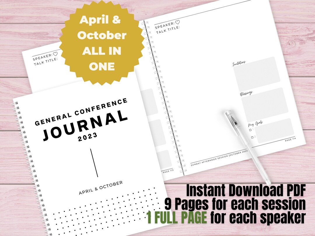 April & October 2023 General Conference Journal LDS General Conference