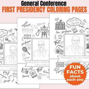 General Conference Coloring Page | LDS First Presidency | LDS Coloring Page | Digital Download