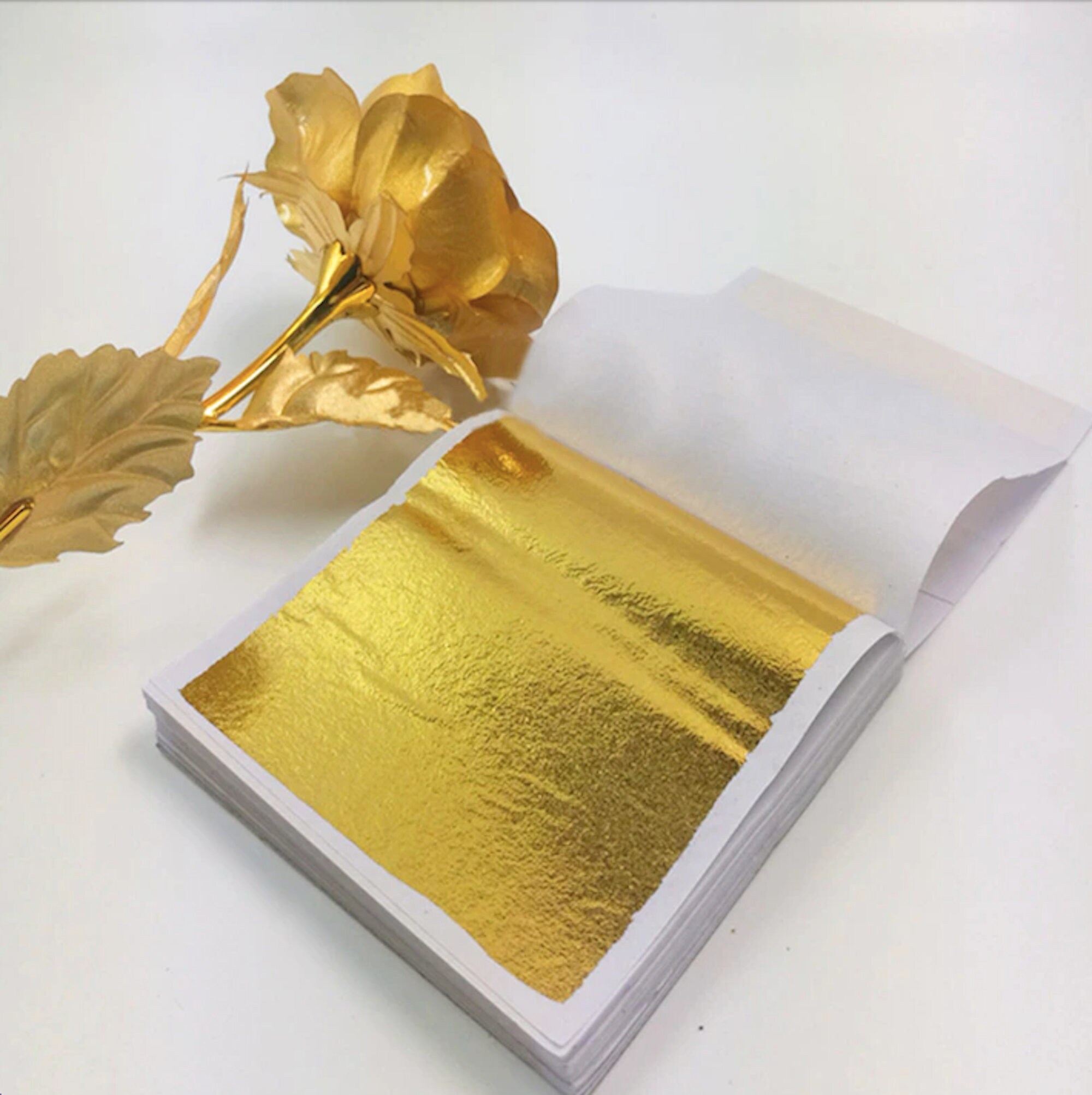 20pcs feuille de cuivre feuilles de 8×8.5cm Véritable dorure Arts & Crafts