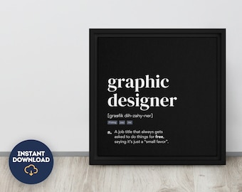 Graphic Designer Definition Print: Office Wall Art (Digital Download)
