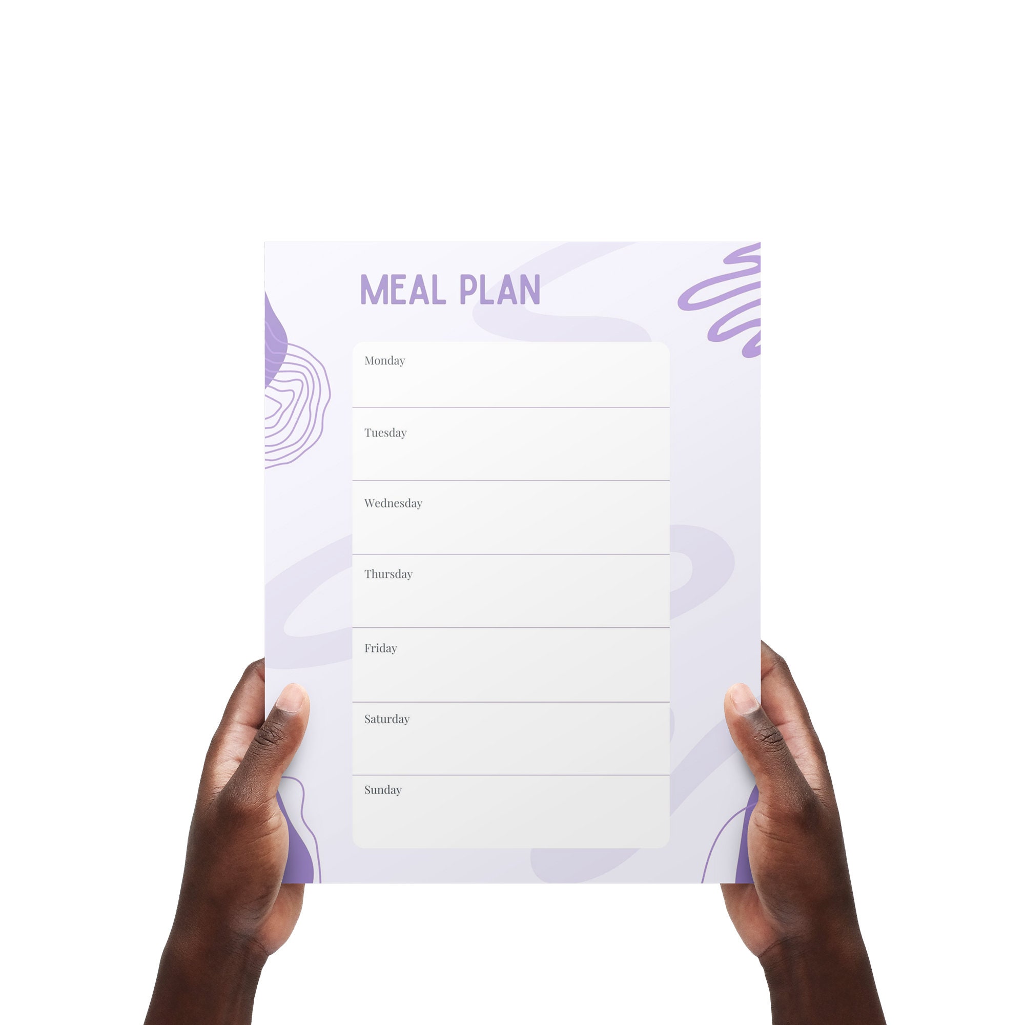Meal Planner Printable Weekly Meal Planner 3 Colorful - Etsy