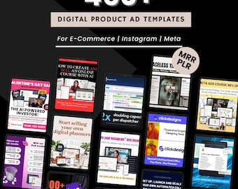 450+ Digitale Produkt-Vorlagen im Canva Design für Etsy, Shopkette & Online-Händler
