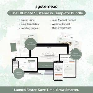 FlourishDigital Systeme.io Website Template for Coaches & Course Creators, Digital Product Sellers, Online Courses
