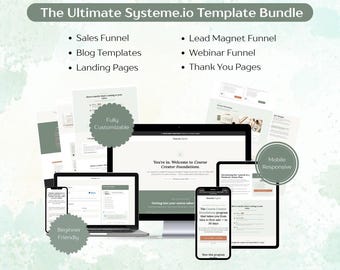 Systeme.io Funnel Template, Sales Page, Opt-In, Order Bump, Upsell für Coaches, Kursersteller