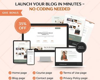 Systeme.io Blog Website Template Bundle für Coaches, Kursersteller & Systemefunnel-Generator
