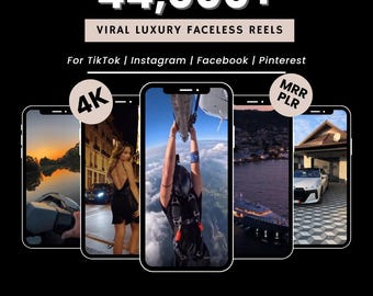 44.000+ Luxus Reels Bundle für TikTok, Instagram & YouTube - Faceless Videos, MRR + PLR