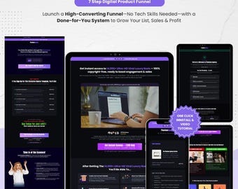 Systeme.io Sales Funnel Template, Done For You Digitales Produkt für Kursersteller & Coaches