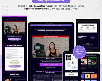 Digitaler Produkt Verkaufstrichter Systeme.io Vorlage - DFY Vorlage für Online Business & Kursersteller