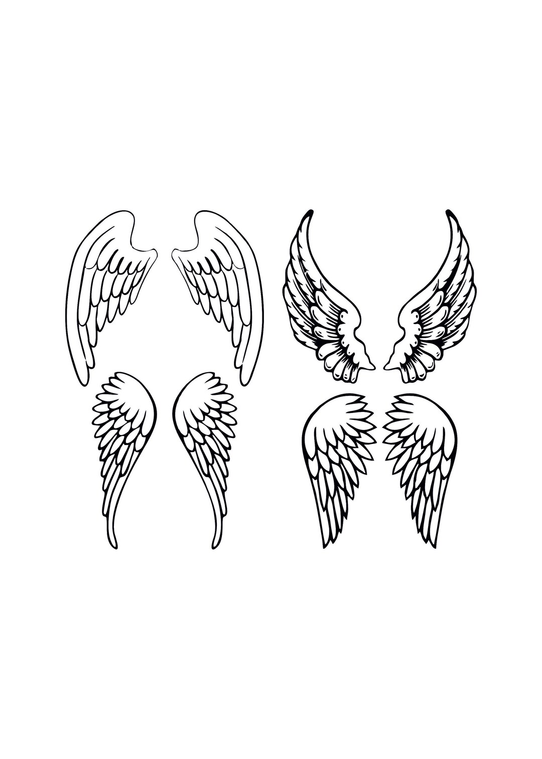 ANGEL WINGS SVG Angelic Svg, Commercial Use Svg, Cricut Angel Svg