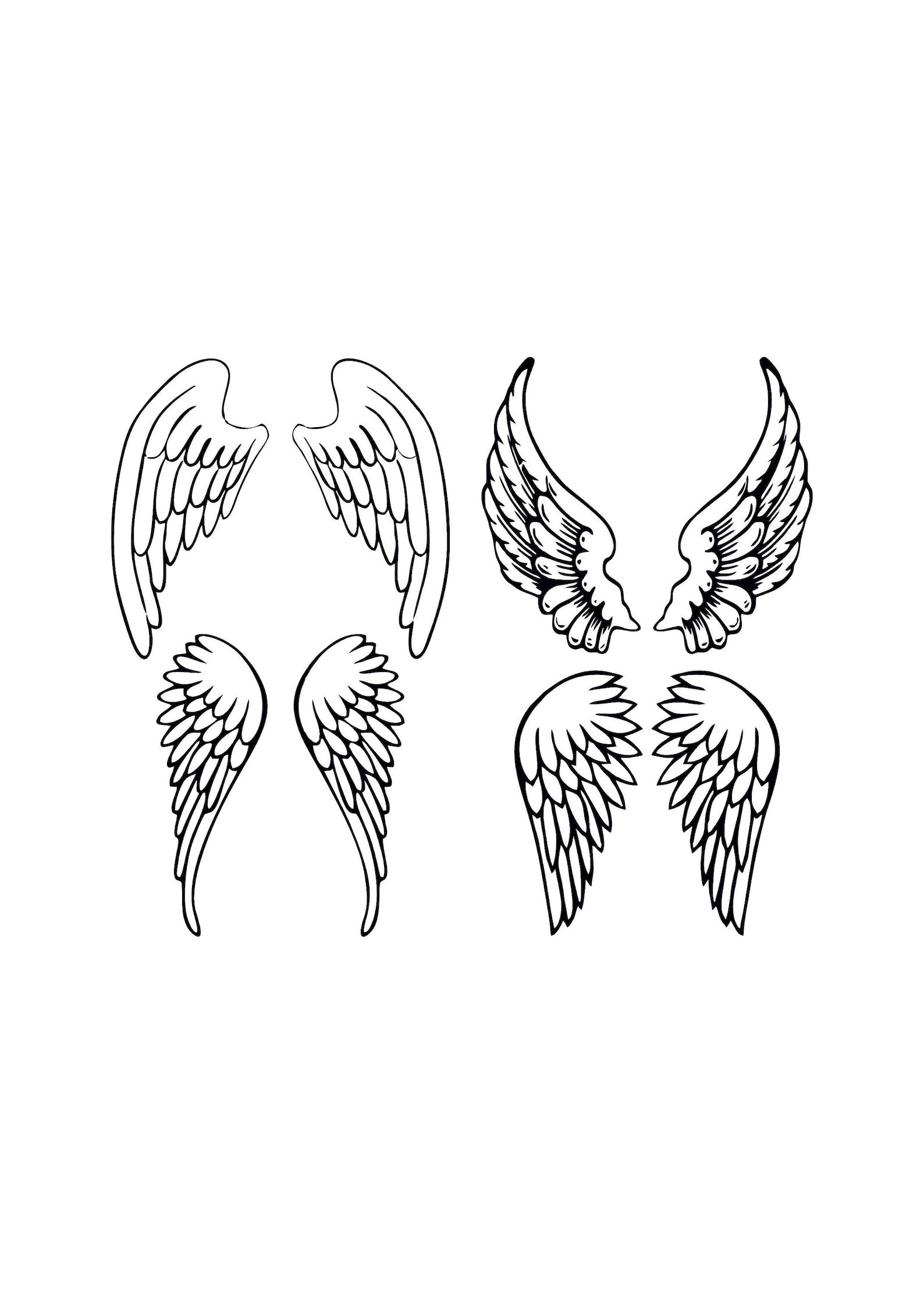 ANGEL WINGS SVG Angelic Svg, Commercial Use Svg, Cricut Angel Svg, Angel Svg File, Cute Wings