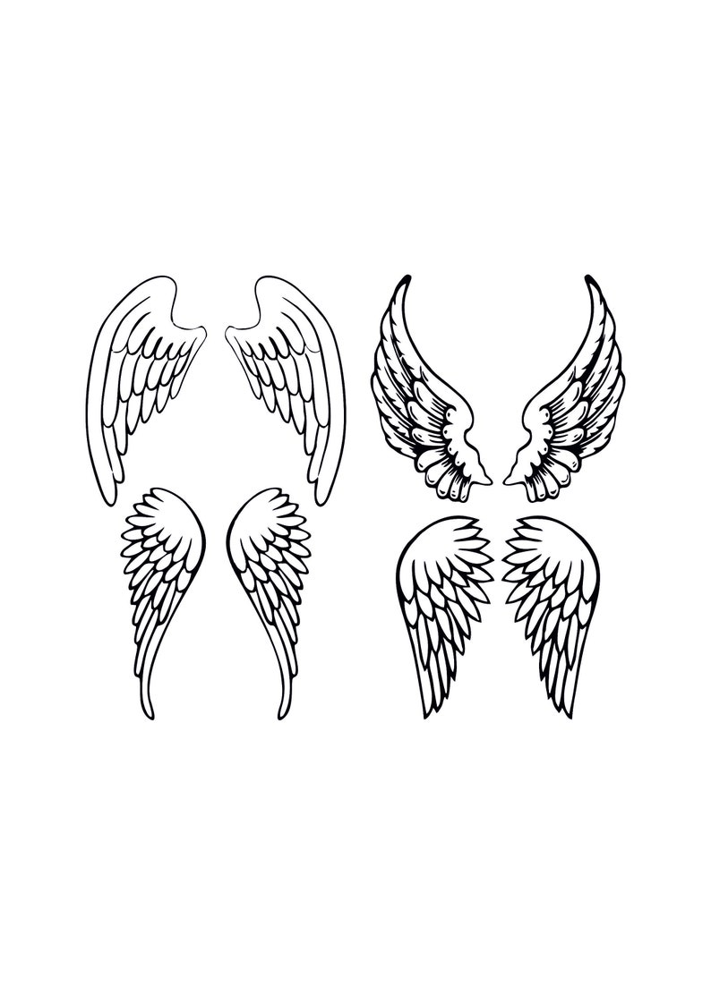 ANGEL WINGS SVG Angelic Svg, Commercial Use Svg, Cricut Angel Svg