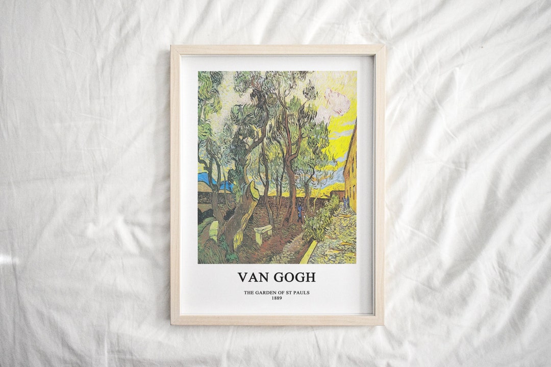 Vincent Van Gogh Poster Print the Garden of St Pauls Exhibition Poster