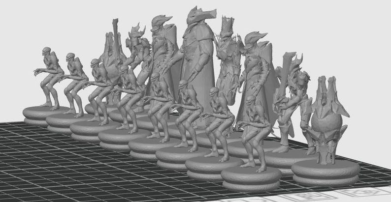 Destiny Hive Chess Set .STL Download - Etsy UK