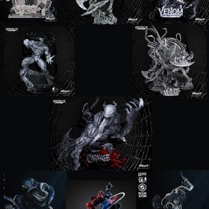 Venom Carnage Spiderman 3d Printed Diorama Statue Model Sculpture
