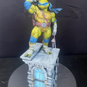 TMNT Leonardo Donatello Raphael Michelangelo 3d Print Model Diorama Painted Fan Art Ninja Turtles Fan Art