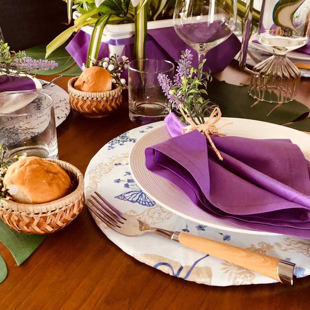 Placemat Lavender Reversible Underplate Etsy