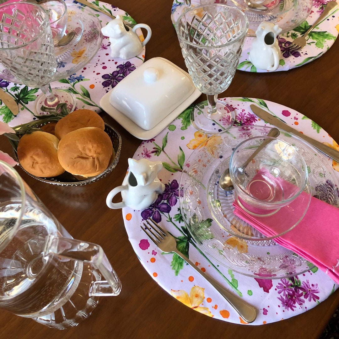 Primavera Doublesided Placemat/underplate set of 2 Etsy