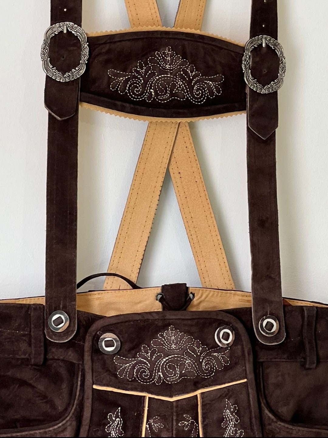 LEDERHOSEN BROWN Leather Mens German Bavarian Shorts Trachten Etsy UK