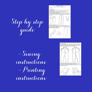 Donna Overall / Dungaree - Sizes XS-XL - Instant Download A4 PDF Sewing ...