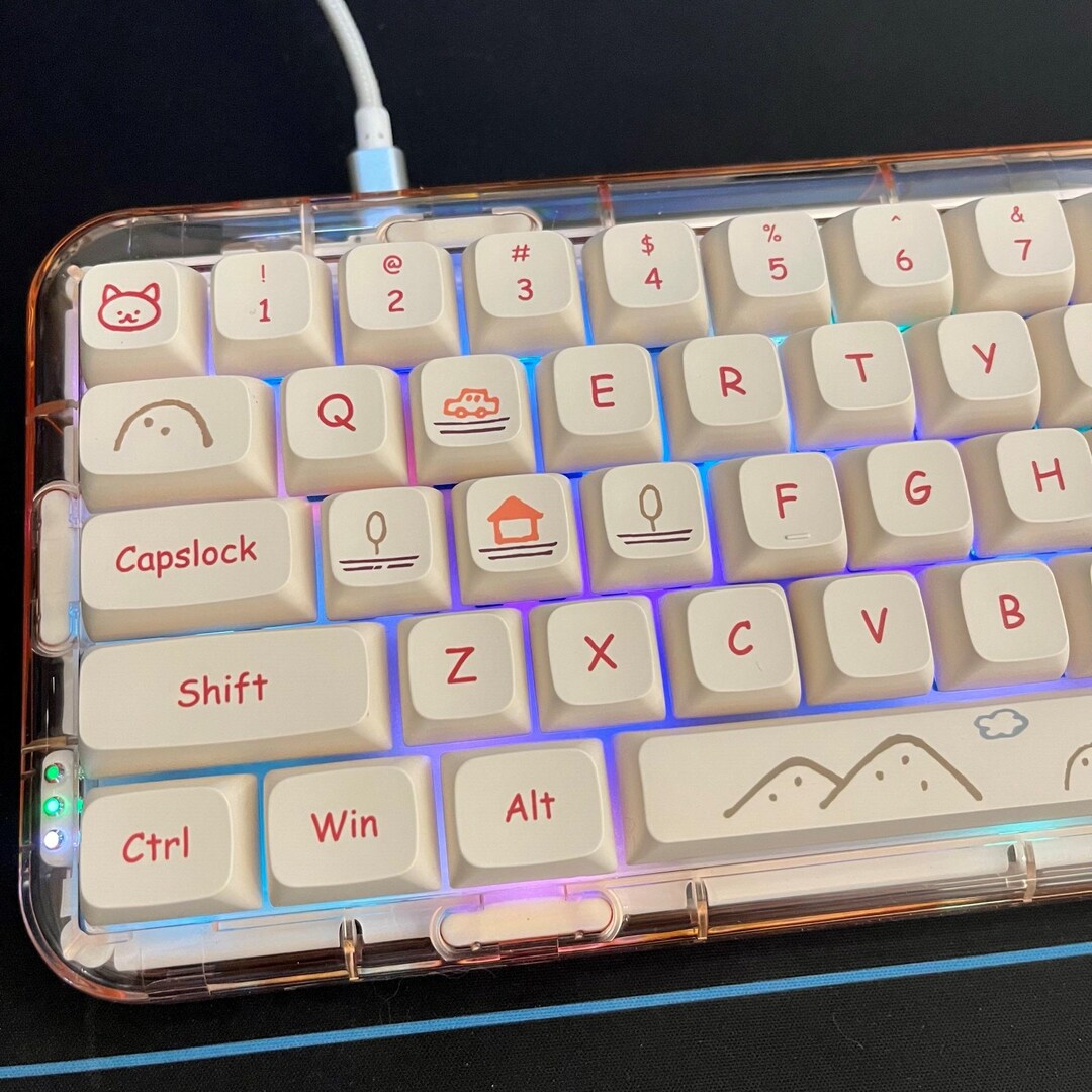 Graffiti Keycaps Set Custom 131 Keyboard Key PBT XDA Etsy