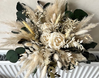 Bespoke dried and preserved bride bouquet