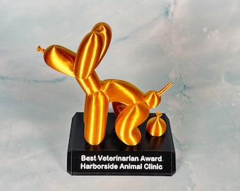 Pooping Balloon Dog Award Personalized Trophy, Sculpture Figurine Statue | The perfect Gift | 3D printed Animal, Dog Lover, funny