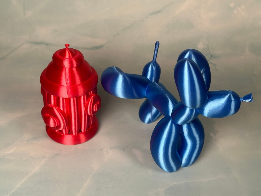 Balloon Dog Peeing on Hydrant Sculpture Figurine Statue the Etsy