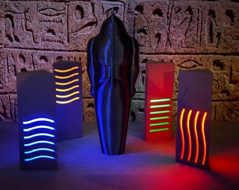 The Fifth Element Stones & Statue: LED Light Movie Prop Replica